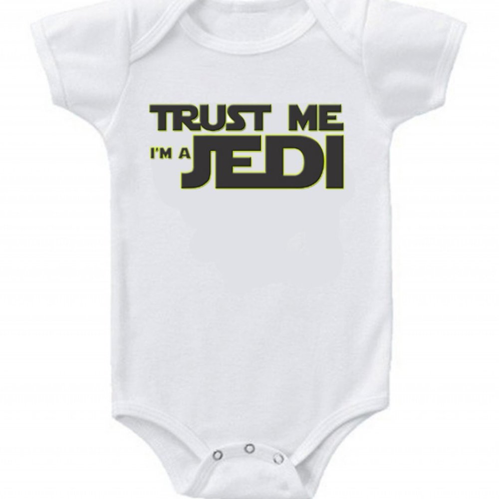 New Cute Baby Bodysuit Star Wars Jedi Trust